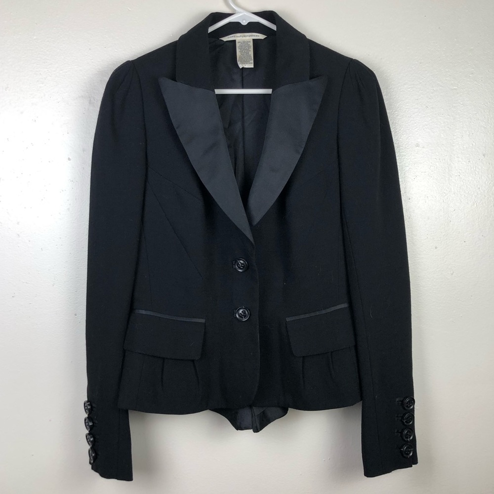 Diane Von Furstenberg Blazer with Flare Back Detail - Picture 1 of 6